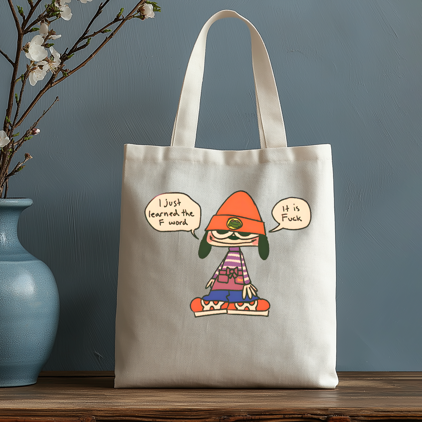 PaRappa the Rapper Japanese Style Canvas Tote Bag