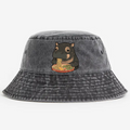 Hippo Ramen Vintage 100% Cotton Bucket Hat