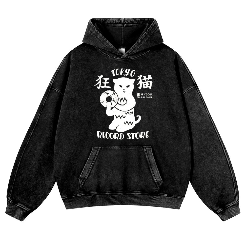 Vintage Washed Thick Cotton Hoodie