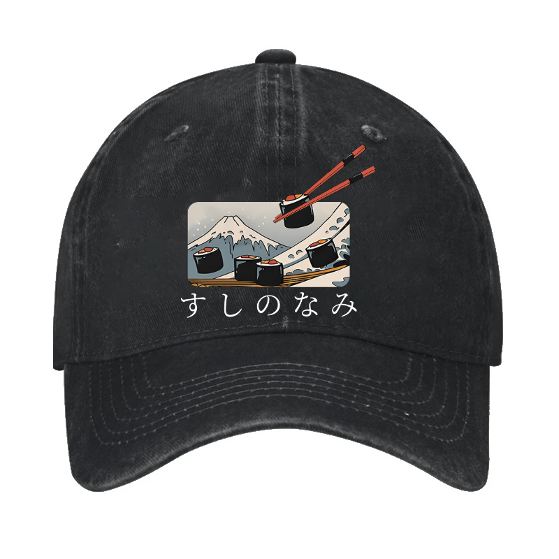 Sushi Wave Vintage Cotton Cap