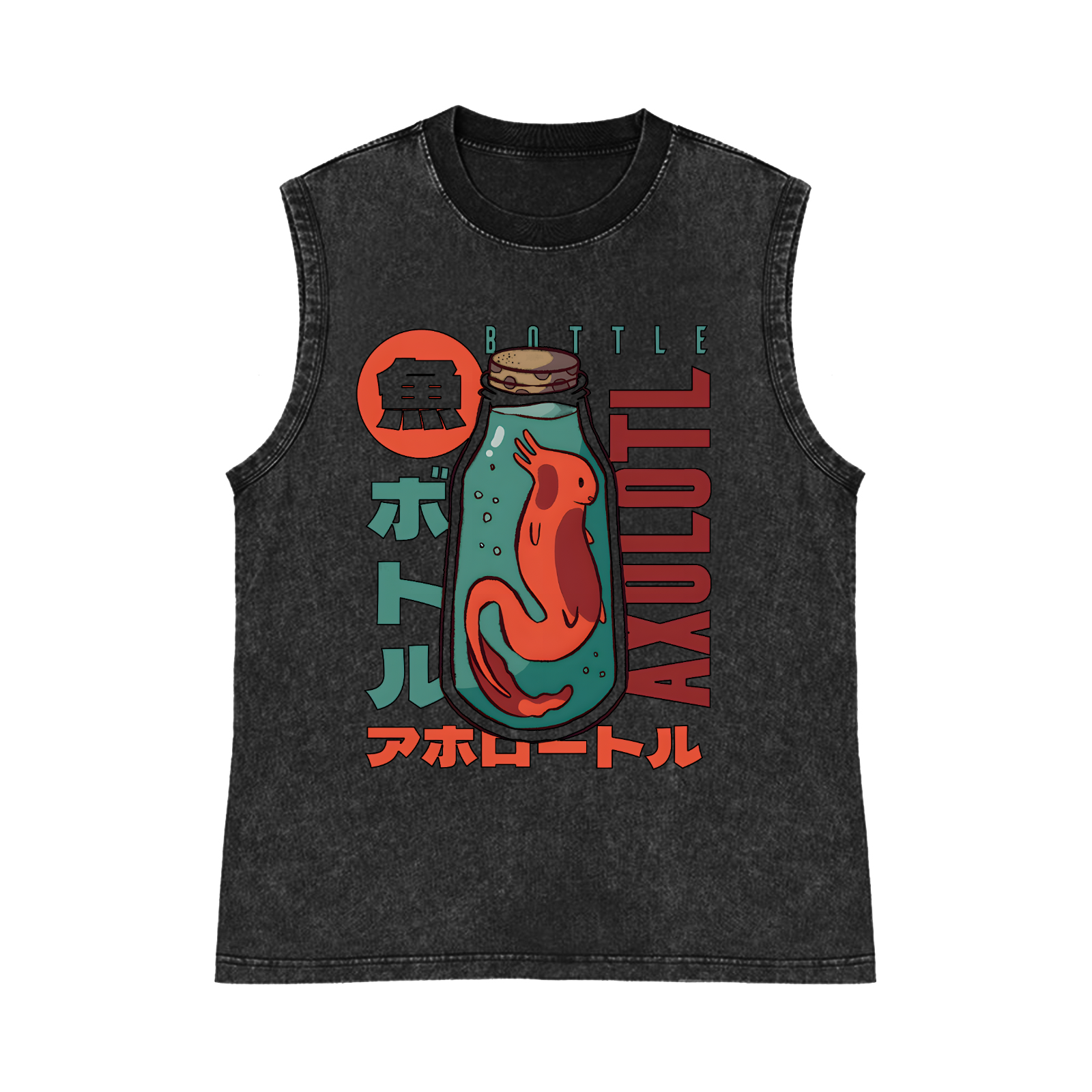 Pure Cotton Wash-Dyed Sleeveless Tank Top
