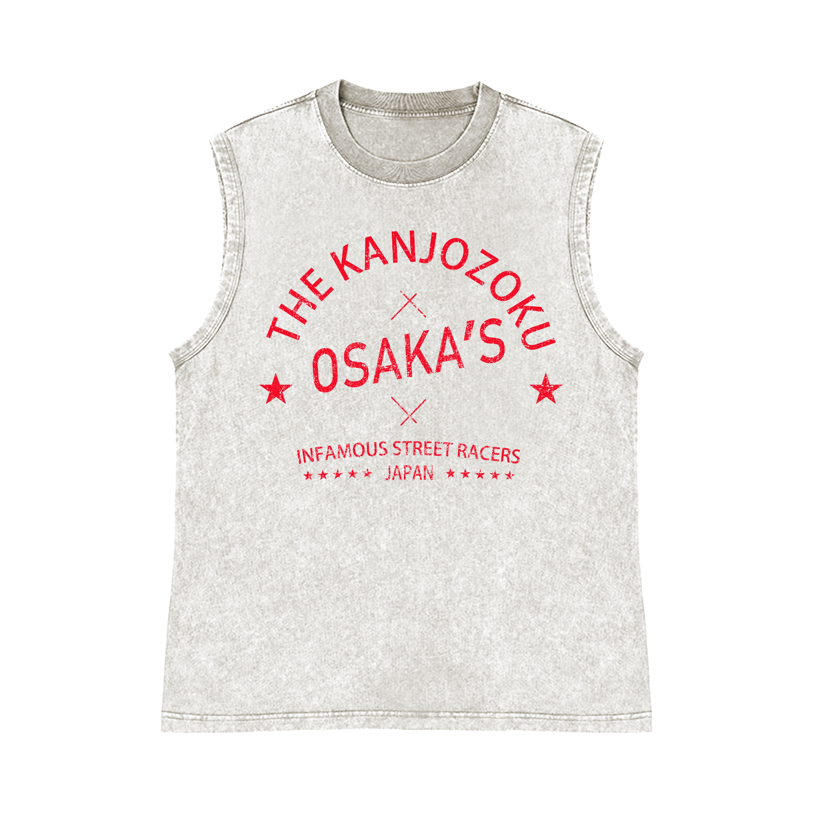 Osaka Pure Cotton Wash-Dyed Sleeveless Tank Top