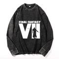 Vintage Cotton Wash Crewneck Long-Sleeve T-Shirt