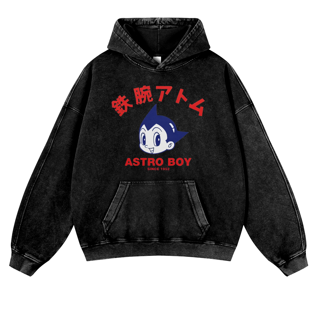 Vintage Washed Thick Cotton Hoodie