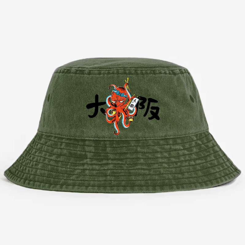 Osaka Takoyaki Vintage 100% Cotton Bucket Hat
