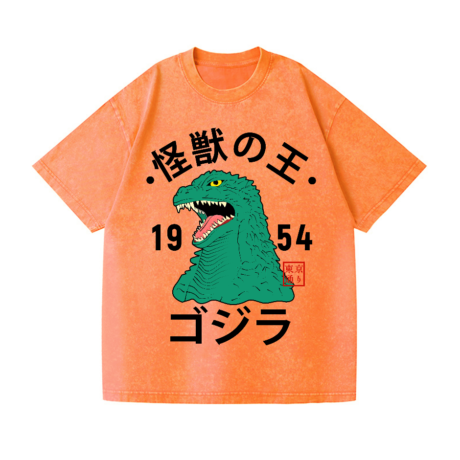 Kaiju Vintage Wash Japanese Design T-Shirt