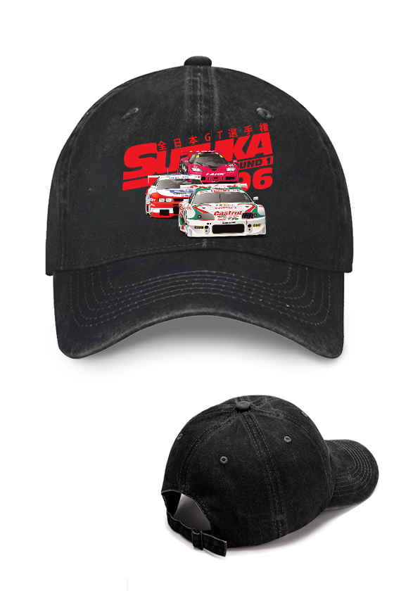 Suzuka Racing Car Vintage Cotton Cap