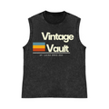 Vintage Vault Pure Cotton Wash-Dyed Sleeveless Tank Top