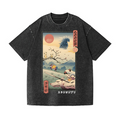 Ghibli Princess Mononoke Anime Ukiyoe Vintage Wash Japanese Design T-Shirt