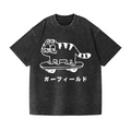 Garfield Cat Vintage Wash Japanese Design T-Shirt