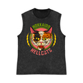 Hokkaido Hellcats Cat Pure Cotton Wash-Dyed Sleeveless Tank Top