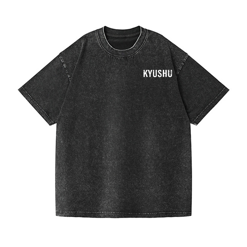 Shinden Fighter Alternate Vintage Wash Japanese Design Back Art T-Shirt