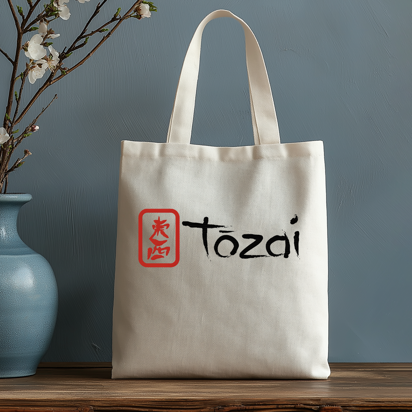 Tozai Sake Japanese Style Canvas Tote Bag
