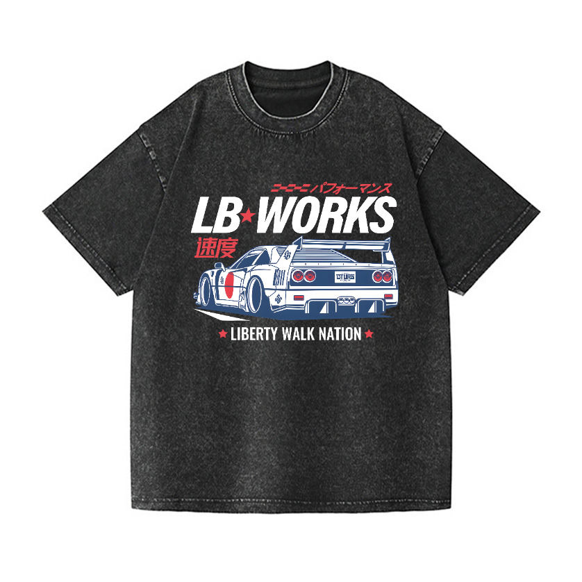 Liberty Walk Nation Vintage Wash Japanese Design T-Shirt