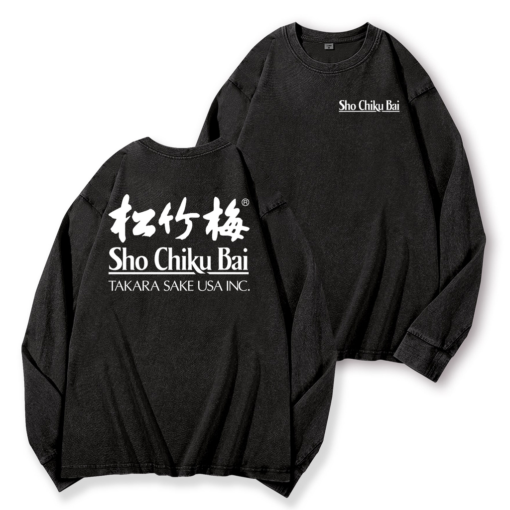 Sho Chiku Bai Vintage Washed Cotton Back Art Long-sleeve T-shirt