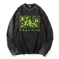 Drum and Bass Vintage Cotton Wash Long-sleeve T-shirt