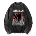 Vintage Cotton Wash Crewneck Long-Sleeve T-Shirt