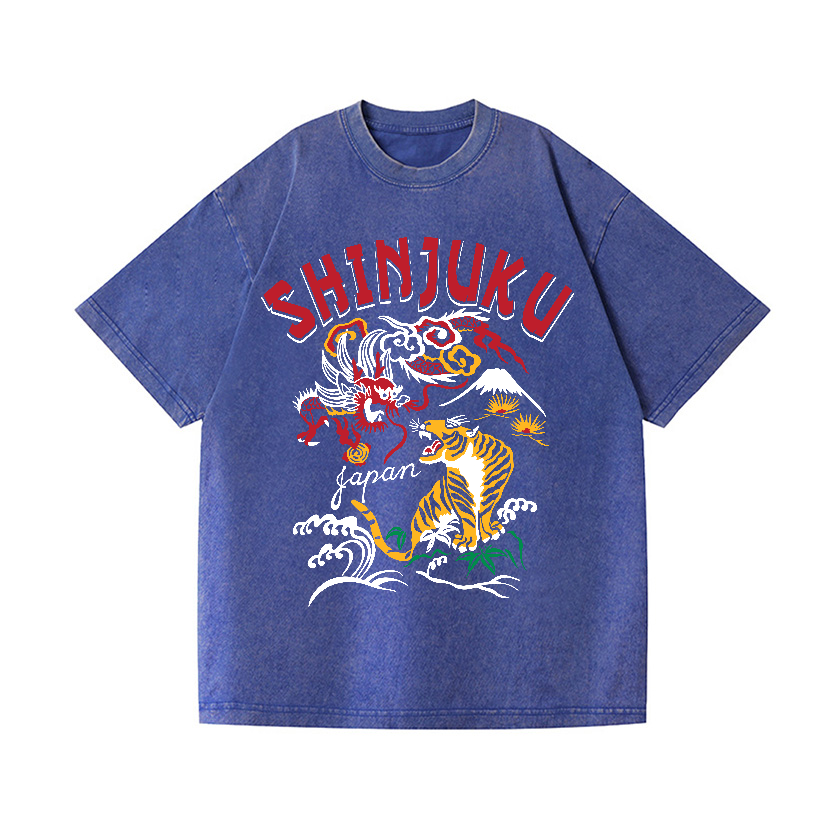 Shinjuku Tiger Vintage Wash Japanese Design T-Shirt