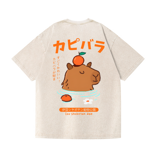 Animal Vintage Wash Japanese Design Back Art T-Shirt