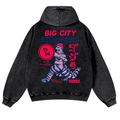 Baseball Kaiju Vintage Washed Cotton Back Art Hoodie