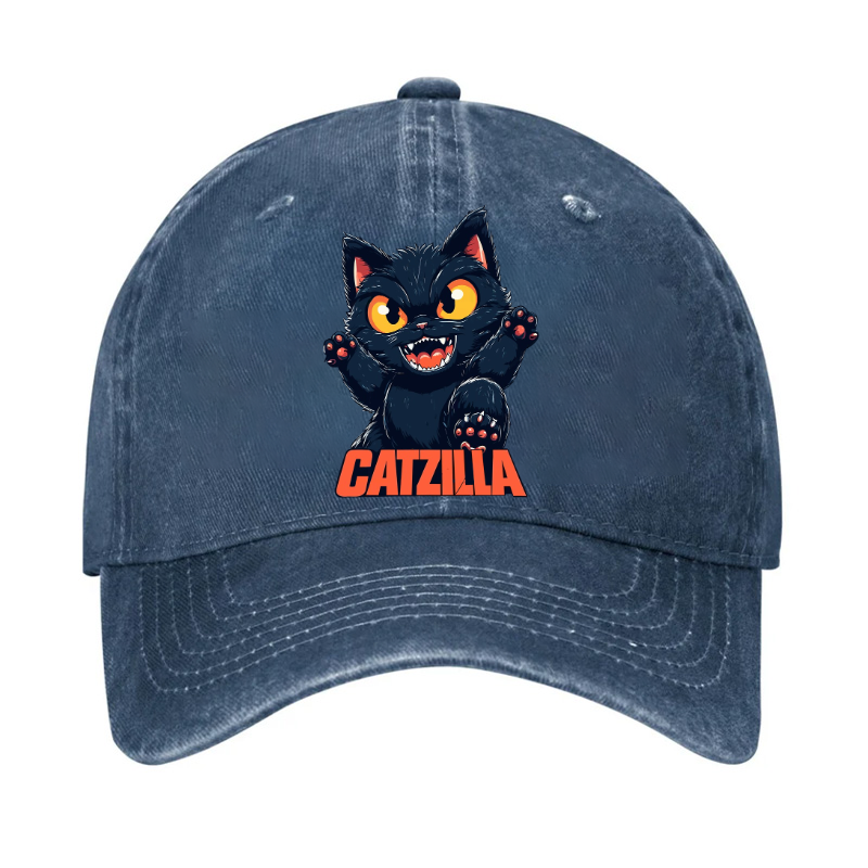 Catzilla Cat Kaiju Vintage Cotton Cap