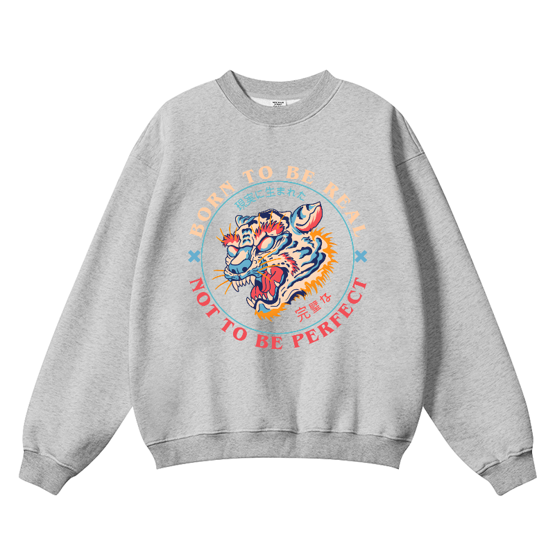 Tiger Vintage Cotton Blend Crewneck Sweatshirt