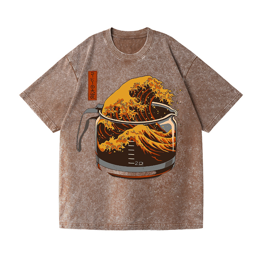 The Great Wave off Kanagawa Vintage Wash Japanese Design T-Shirt