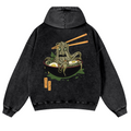 Ramen Monster Vintage Washed Cotton Back Art Hoodie