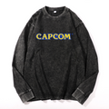 Capcom Vintage Cotton Wash Crewneck Long-Sleeve T-Shirt