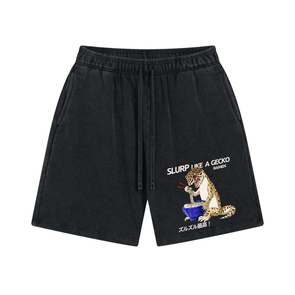 Gecko Ramen Vintage Pure Thick Cotton Shorts