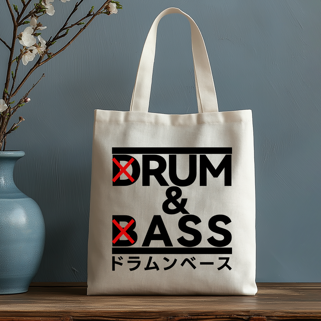 Drum and Bass Japanese Style Canvas Tote Bag