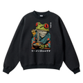 Frog Ramen Vintage Cotton Blend Crewneck Sweatshirt