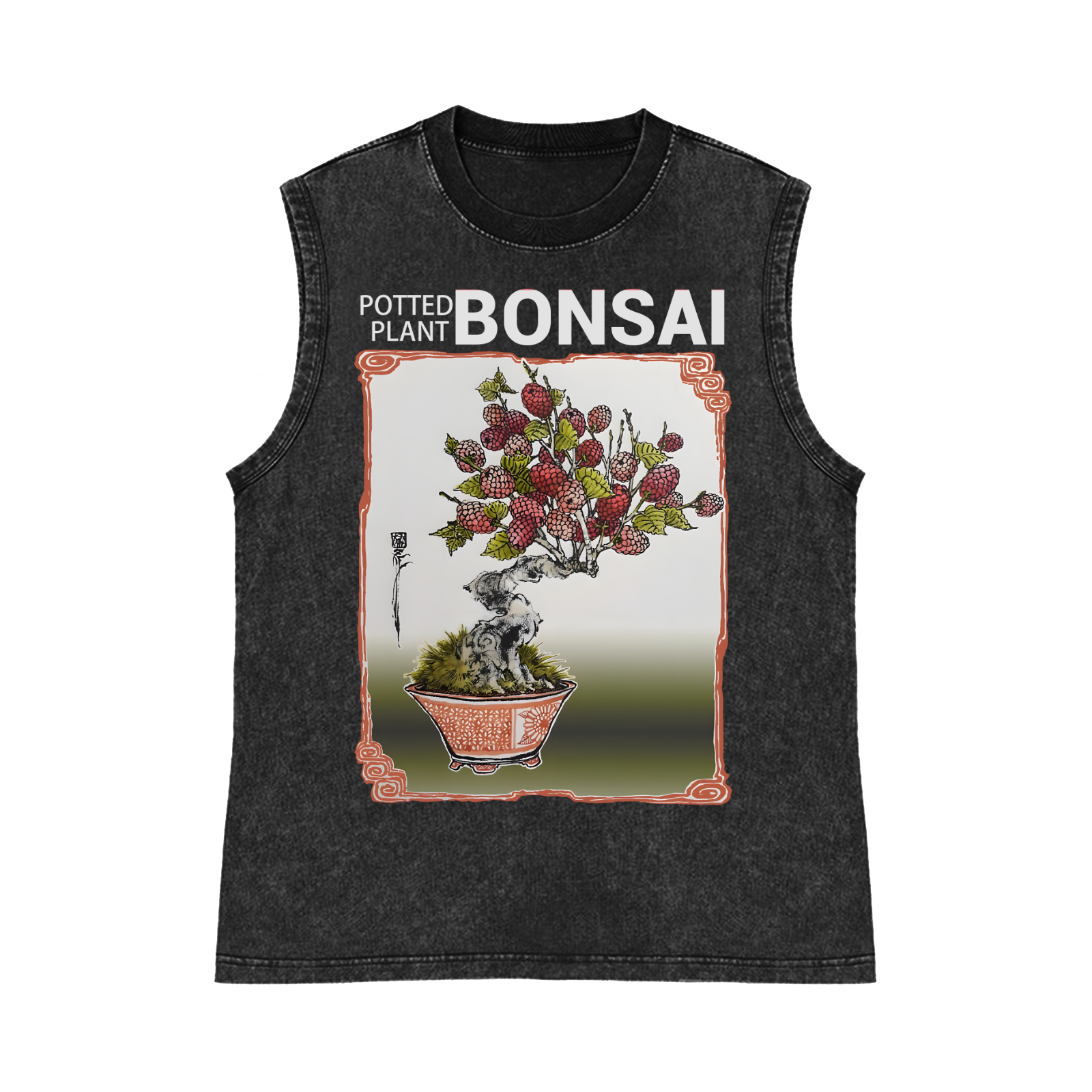 Bonsai Pure Cotton Wash-Dyed Sleeveless Tank Top
