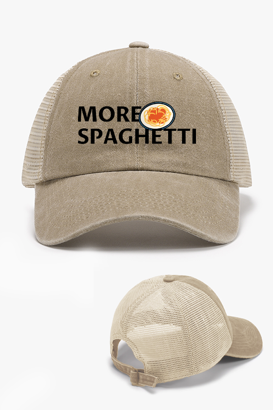 More Spaghetti Vintage Cotton Breathable Hat