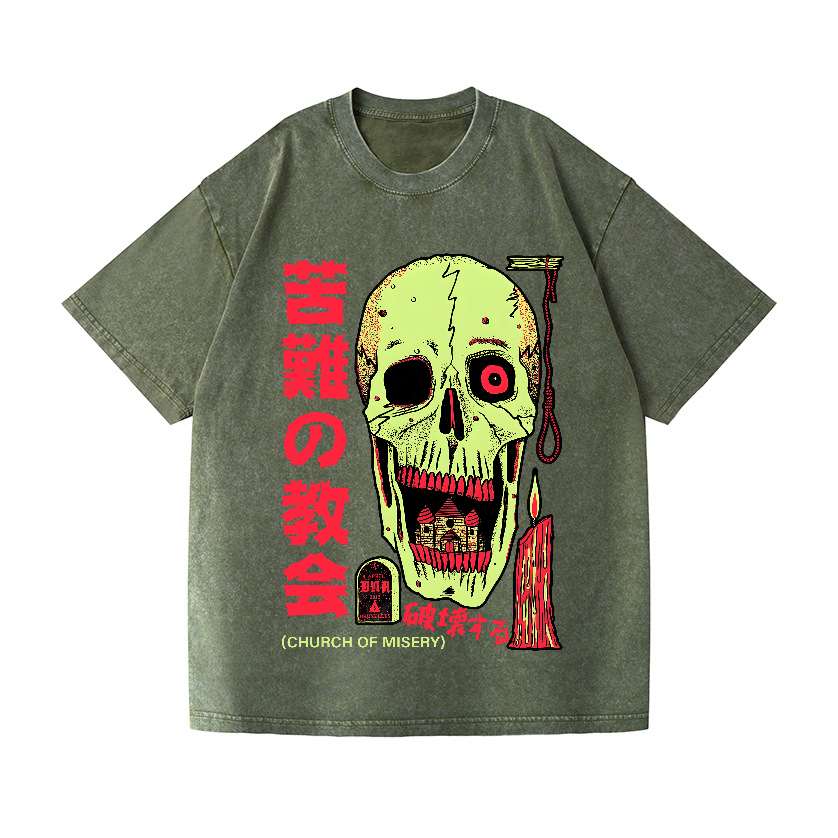Church of Misery Vintage Wash Japanese Design T-Shirt