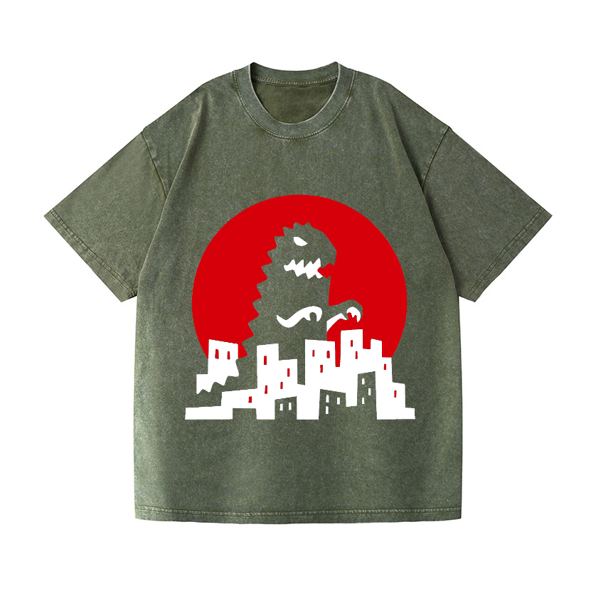 Kaiju Vintage Wash Japanese Design T-Shirt