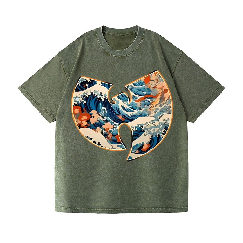 The Great Wave off Kanagawa Vintage Wash Japanese Design T-Shirt