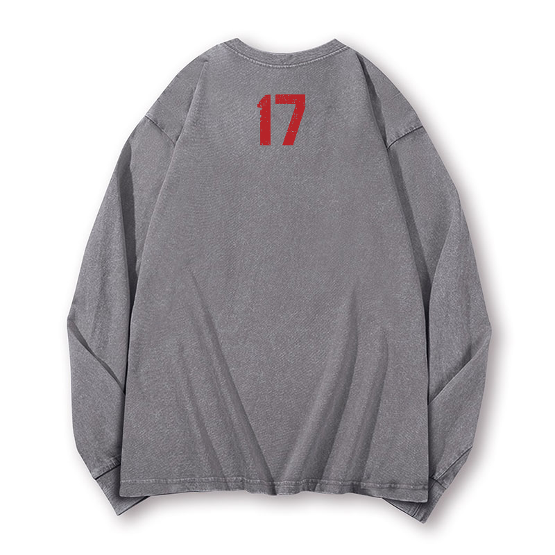 Dodger Baseball Vintage Washed Cotton Back Art Long-sleeve T-shirt