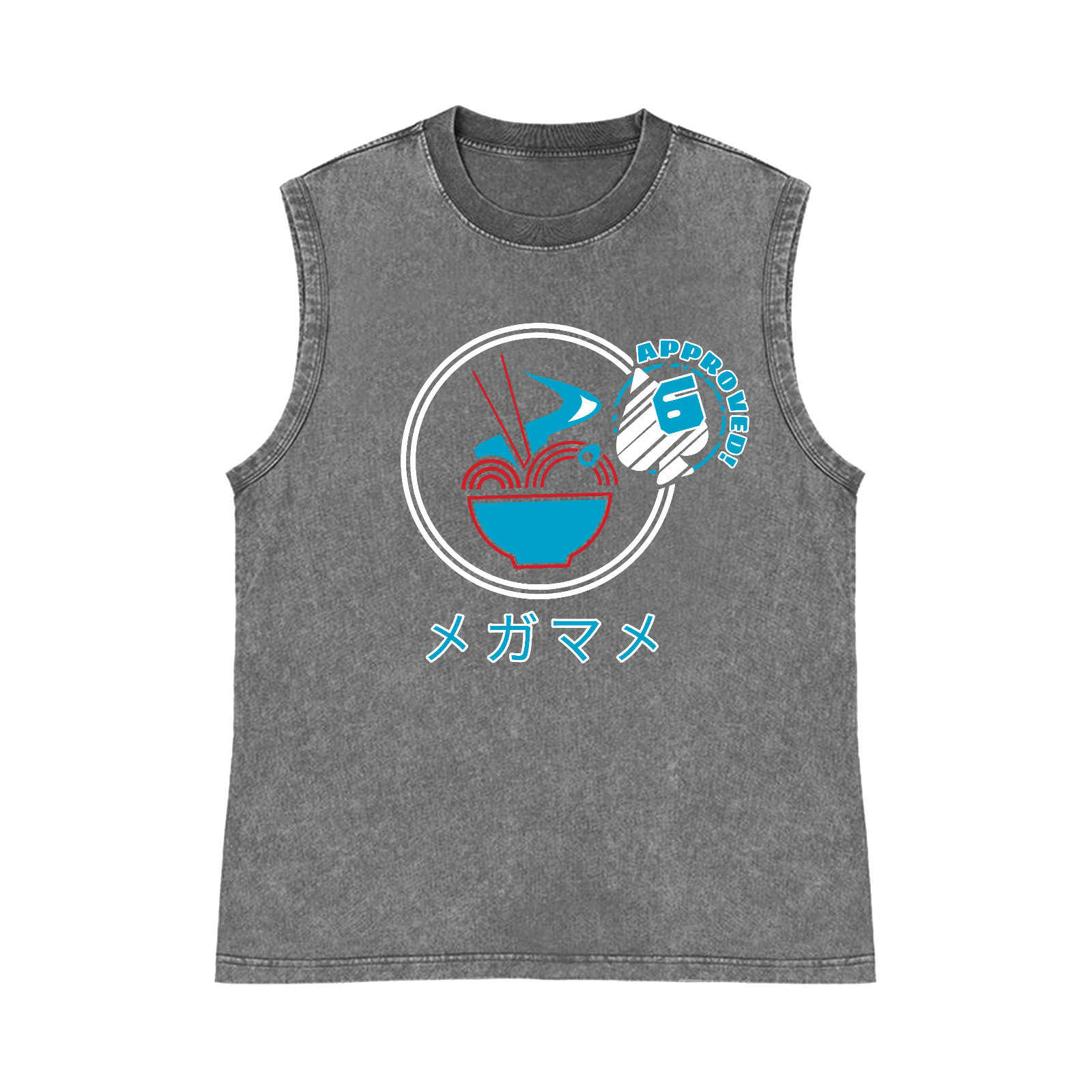 Ramen Pure Cotton Wash-Dyed Sleeveless Tank Top