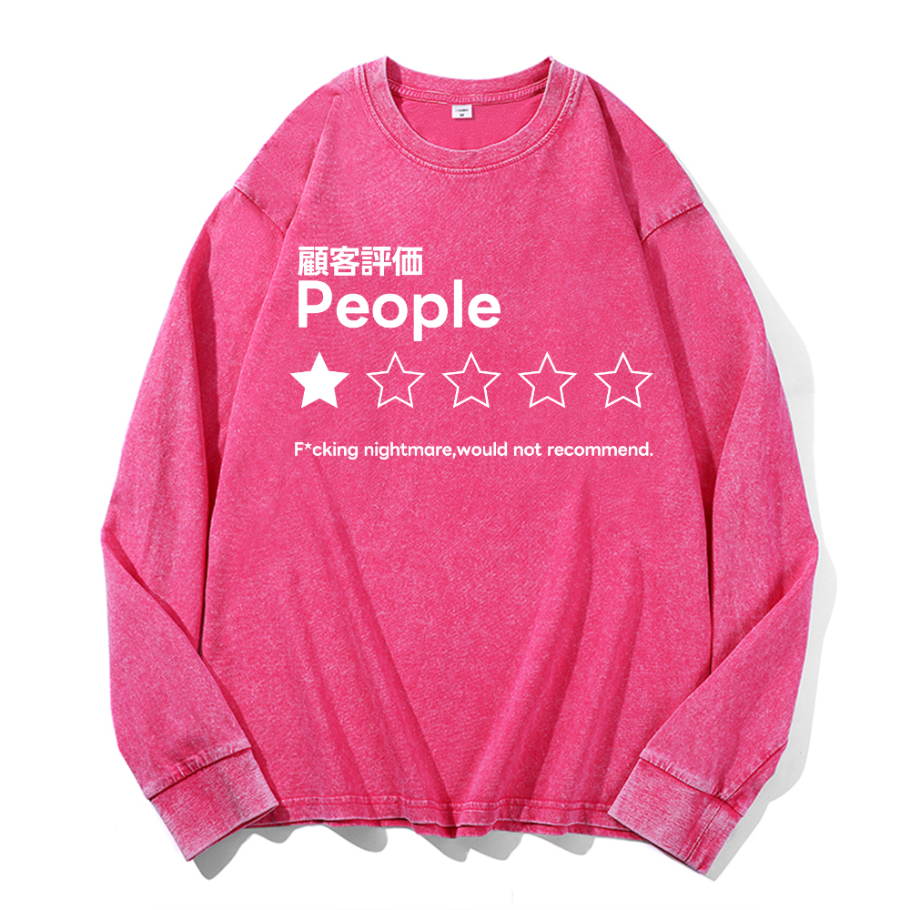 People Vintage Cotton Wash Long-sleeve T-shirt