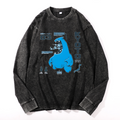 Kyoto Vintage Cotton Wash Crewneck Long-Sleeve T-Shirt