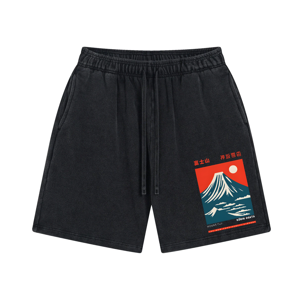 Mount Fuji Vintage Pure Thick Cotton Shorts