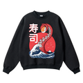 Sushi Octopus Vintage Cotton Blend Crewneck Sweatshirt