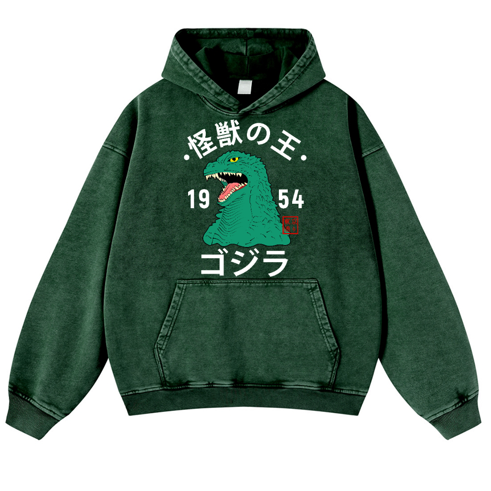 Kaiju Vintage Washed Thick Cotton Hoodie