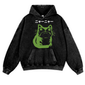 Cat Frog Vintage Washed Thick Cotton Hoodie