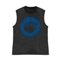 Puffed Up Fugu Fish Pure Cotton Wash-Dyed Sleeveless Tank Top