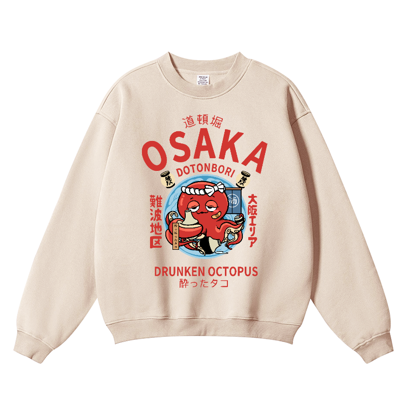 Osaka Octopus Vintage Cotton Blend Crewneck Sweatshirt