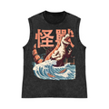 Monster Pure Cotton Wash-Dyed Sleeveless Tank Top