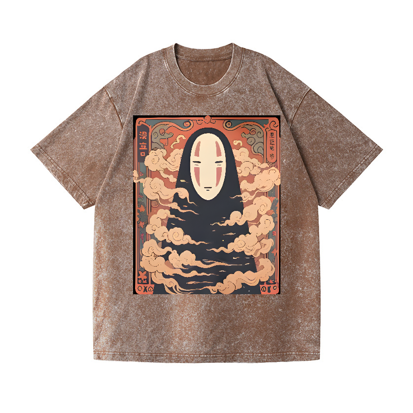 Ghibli No Face Kaonashi Vintage Wash Japanese Design T-Shirt