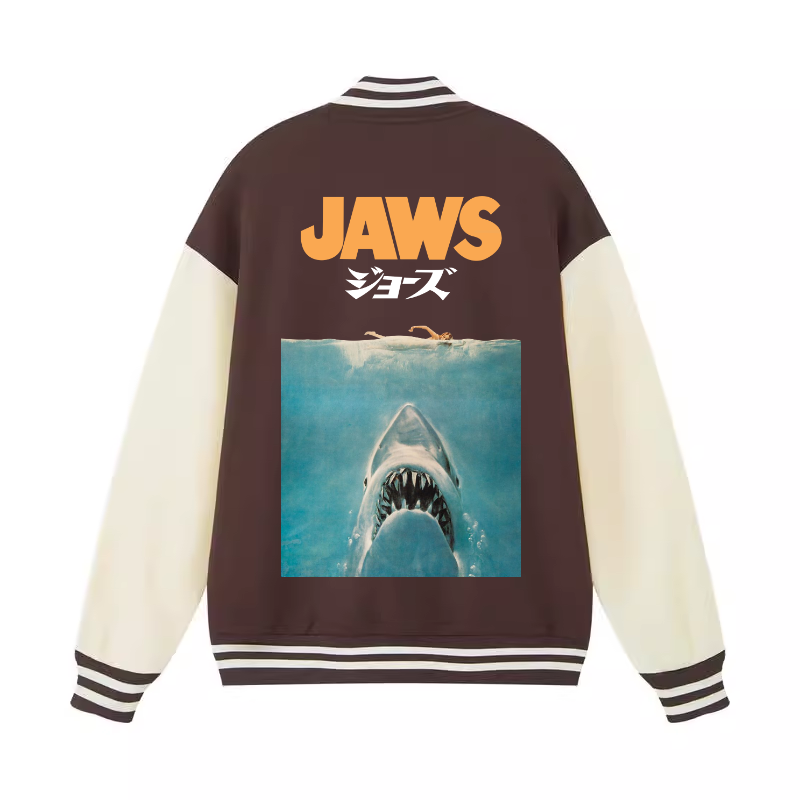 Jaws Shark Vintage Cotton Varsity Jacket